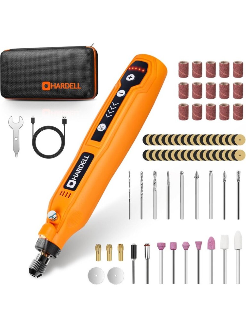 Mini Cordless Rotary Tool Kit - 5-Speed, 69pcs for 3D Printing & Sanding